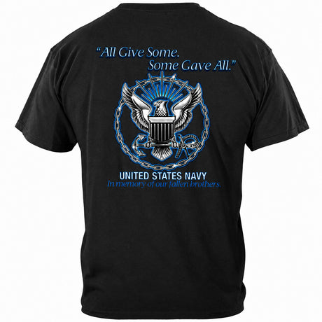 All Gave Some, Some Gave All - Navy T-shirt - back view