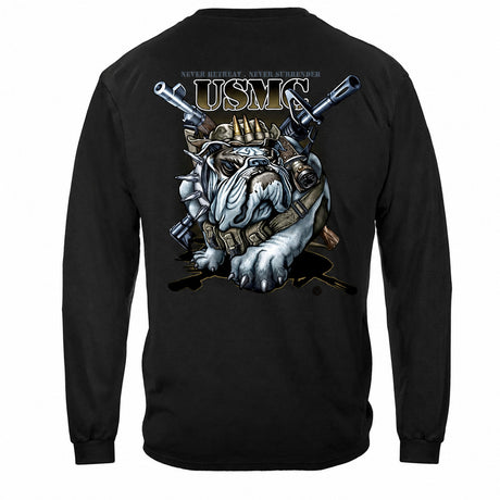 Never Retreat, Never Surrender Marine Long Sleeve T-shirt - back view