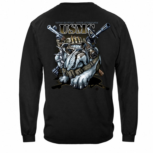Never Retreat, Never Surrender Marine Long Sleeve T-shirt - back view