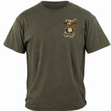 Rustic Semper Fidelis USMC T-shirt - Green - front view