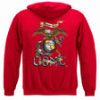 Rustic Semper Fidelis USMC Hoodie - Red - back view