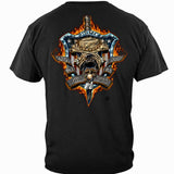 Once a Marine, Always a Marine - American Shield T-shirt - back view