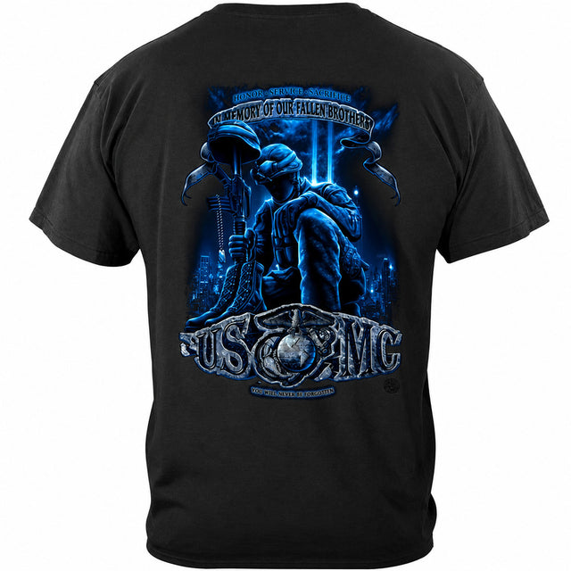 USMC Fallen Brothers 911 Memorial T-shirt - back view