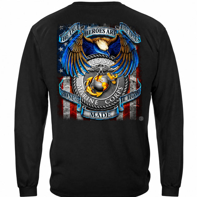 Marine True Heroes Long Sleeve T-Shirt - back view