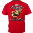 USMC Semper Fidelis Red T-shirt - back view