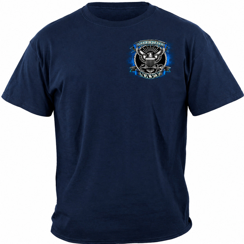 Navy Service Honor Sacrifice T-Shirt - Navy Blue - front view