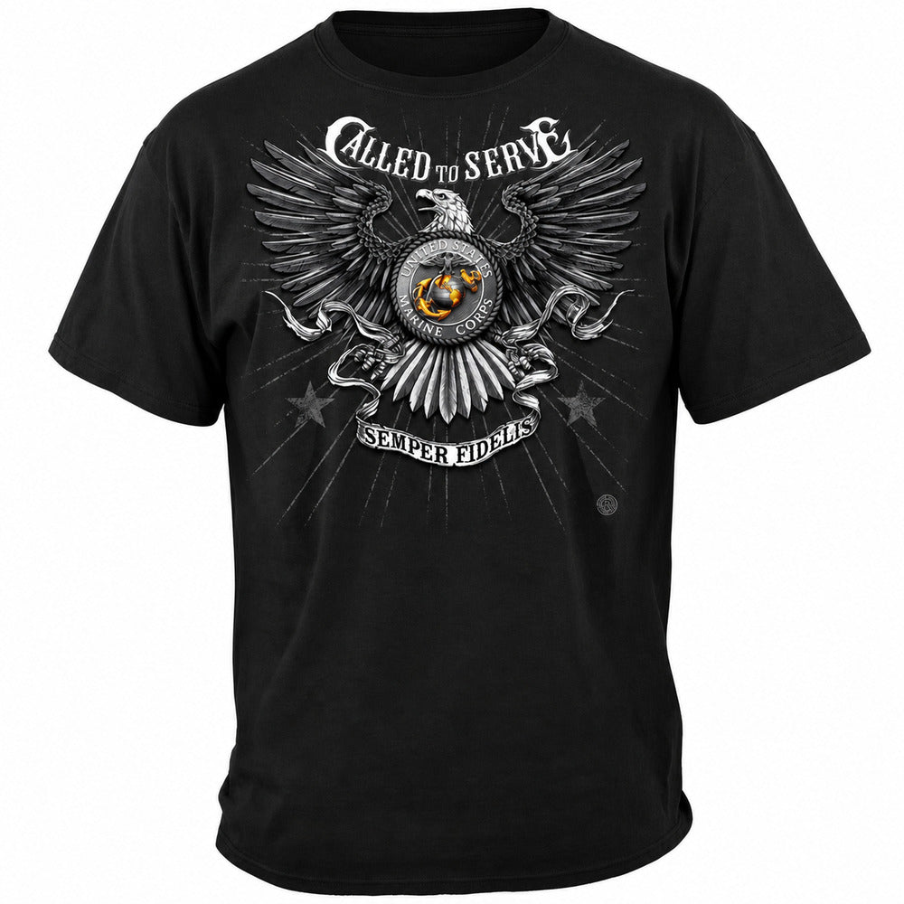 Called to Serve Marine T-shirt - back view