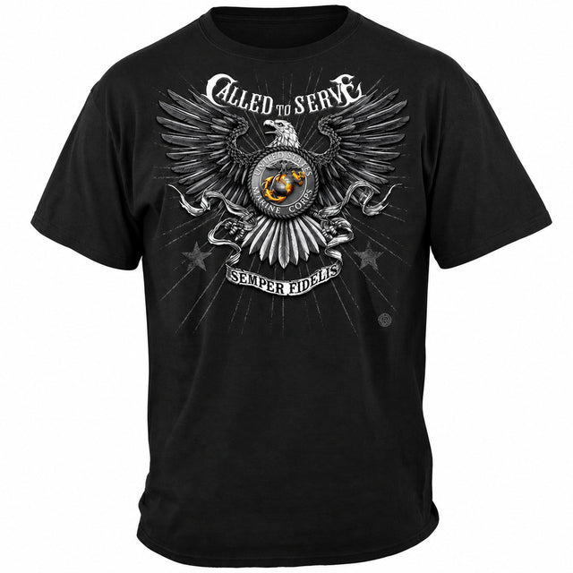 Called to Serve Marine T-shirt - back view
