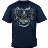 Navy Called to Serve T- Shirt - Navy Blue - back view