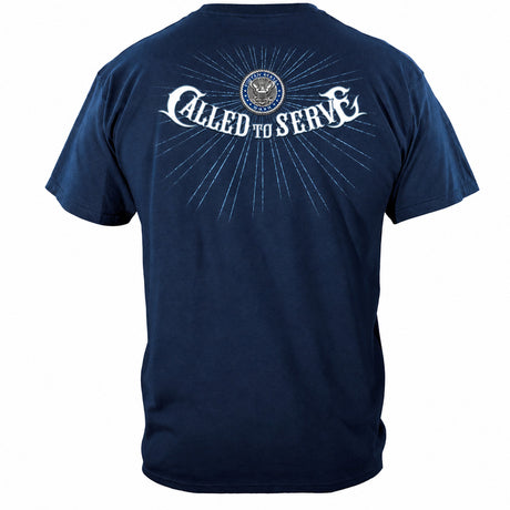 Navy Called to Serve T- Shirt - Navy Blue - front view