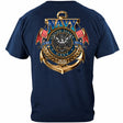 Navy The Sea Is Ours T-Shirt - Navy Blue - back view