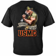 USMC Bulldog Semper Fi T-Shirt - Black - back view