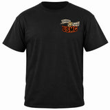 USMC Bulldog Semper Fi T-Shirt - Black - front view