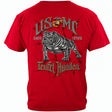 Marine Corps Red Teufel Hunden Military T-Shirt - back view