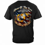 United States Military Marine Corps Soldier Cross Military T-Shirt - back view