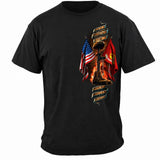 United States Military Marine Corps Soldier Cross Military T-Shirt - front view