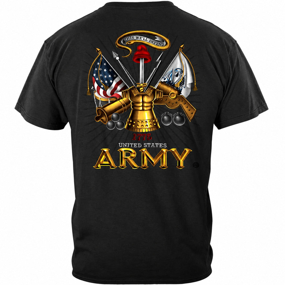 United States Army This We'll Defend Military T-Shirt - back view