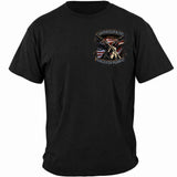 I'd Rather Die on My Feet Military Black T-Shirt - front view