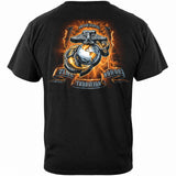 USMC Time Honor Tradition Eagle T-Shirt - Black - back view