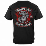 UMSC Brotherhood T-Shirt with Eagle - Black - back view