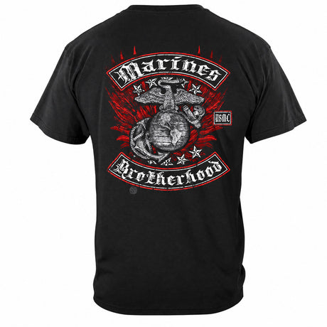 UMSC Brotherhood T-Shirt with Eagle - Black - back view