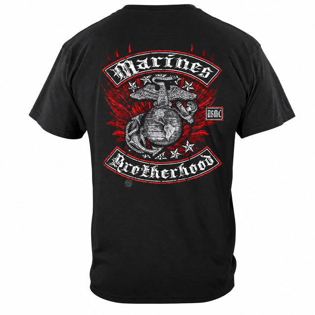 UMSC Brotherhood T-Shirt with Eagle - Black - back view