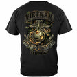 USMC Vietnam Vet Proud to Serve T-Shirt - Black - back view