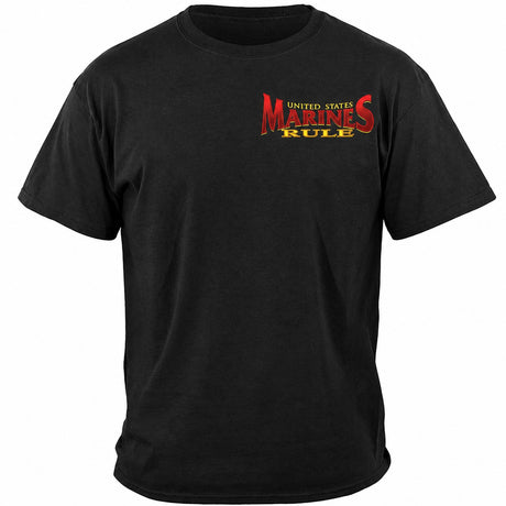 United States Marines Rule Because T-shirt - front view