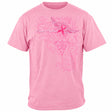 Breast Cancer 'Support the Cure' Soft Pink Ladies T-Shirt - back view