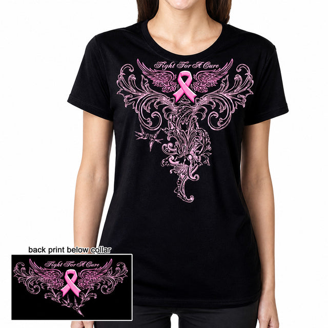 Elite Breed Pink Foil Fight Breast Cancer T-Shirt - back view
