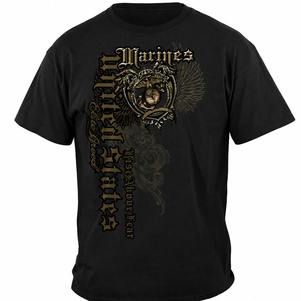 Marine Corps Elite Breed Rise Above Fear T-Shirt - front view