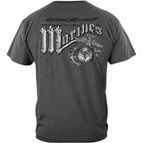 Elite Breed Gray Eagle Marines T-Shirt - Gray - back view