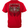 Elite Breed Pride Duty Honor USMC T-Shirt - Red - back view
