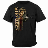 Elite Breed USMC Marines Aerial Assault T-Shirt - Black - front view
