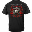 Elite Breed Red Blades Forged Without Fear USMC T-Shirt - Black - back view