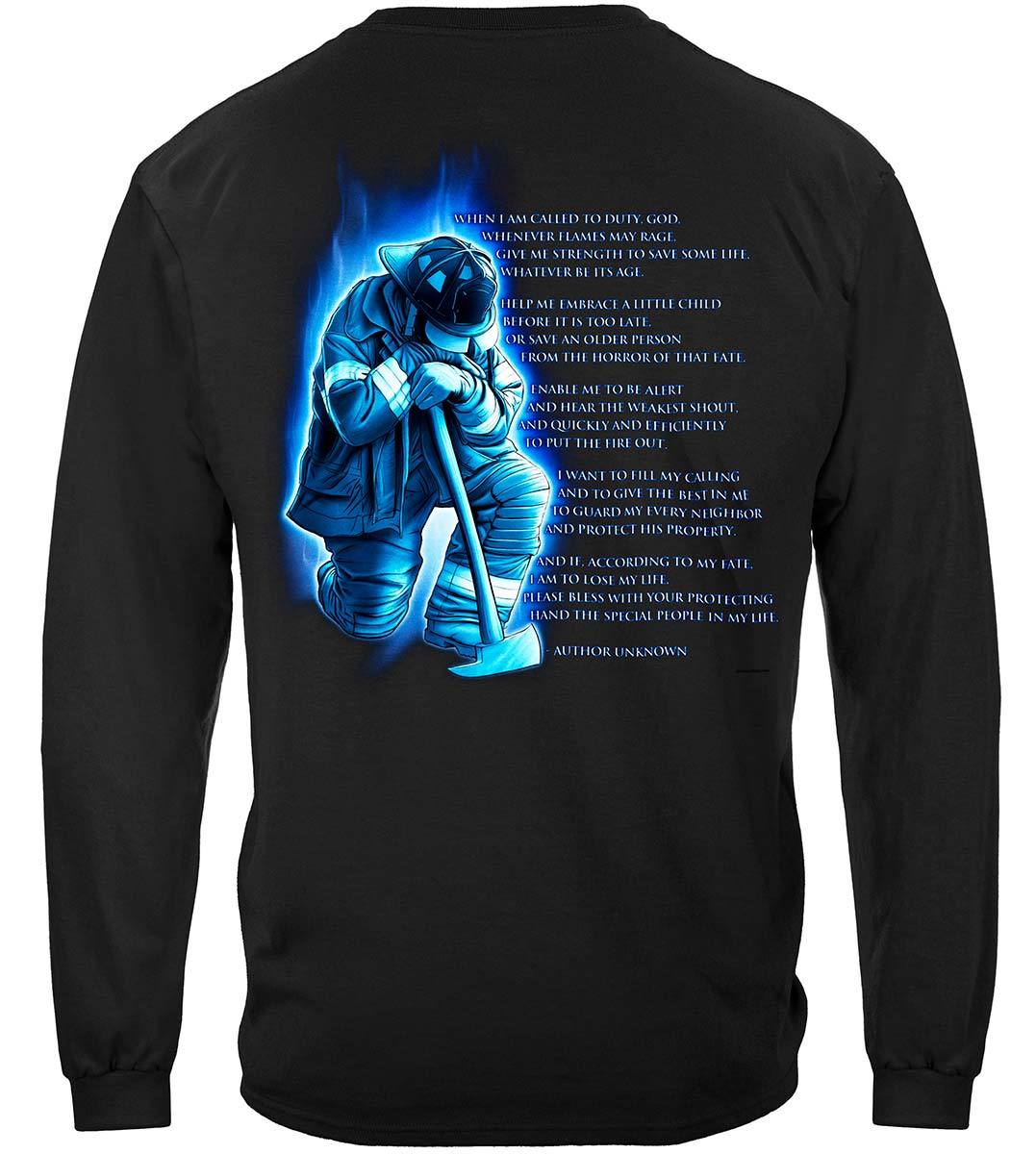 Faith Service Honor Firefighter T-shirt - Long Sleeve