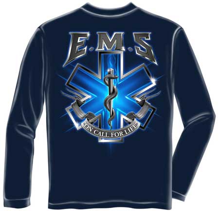 On Call For Life Long Sleeve EMS T-shirt