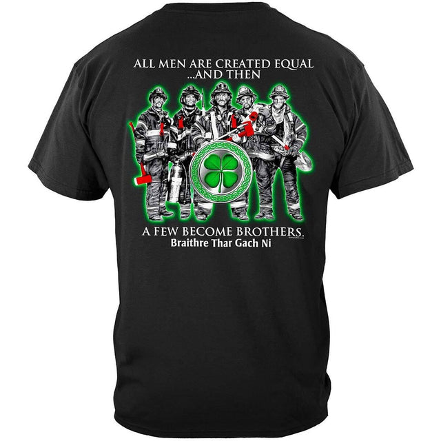 Brotherhood Above All Irish Firefighter T-shirt
