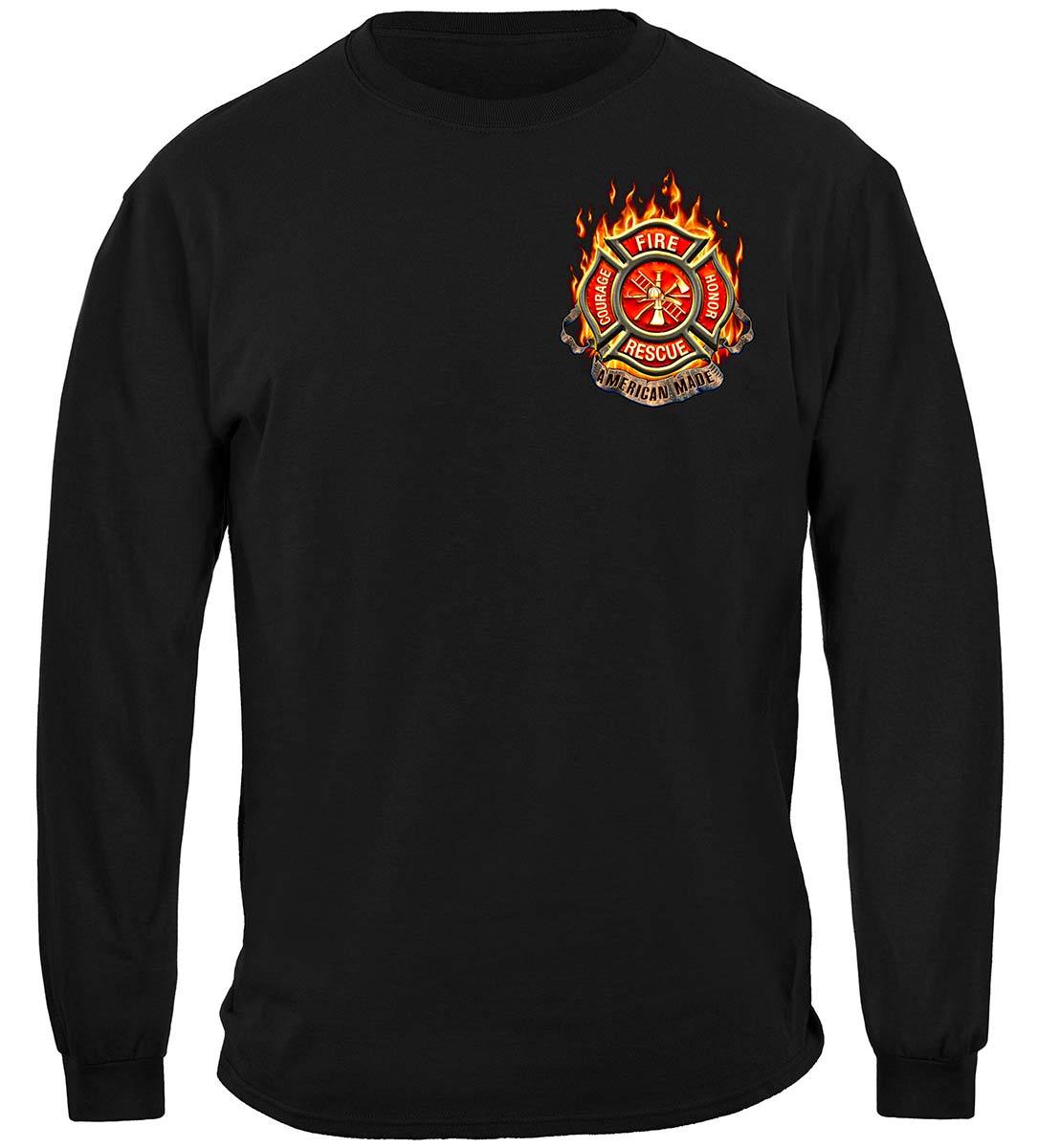 American Made Firefighter T-shirt - Long Sleeve