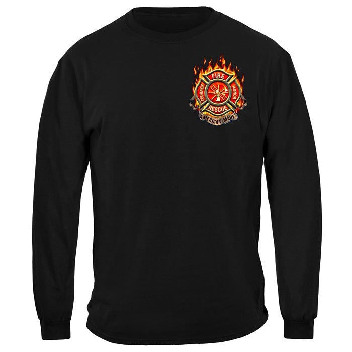 American Made Firefighter T-shirt - Long Sleeve