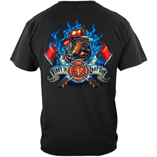 First In Last Out Firefighter T-shirt