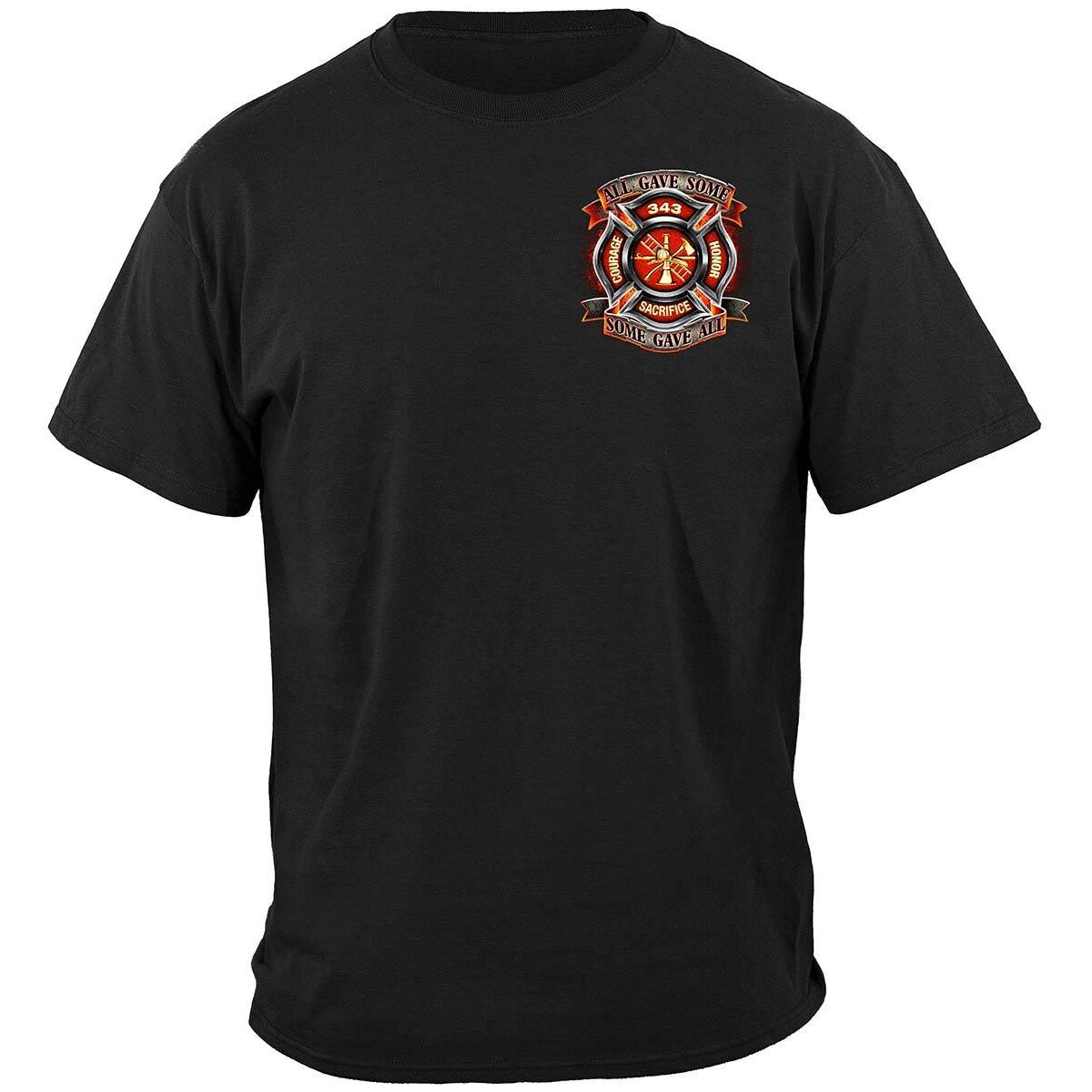 True Hero Honorary Firefighter Black T-Shirt