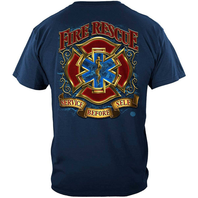 Service Before Self Fire Rescue T-shirt | Firefighter T-Shirt