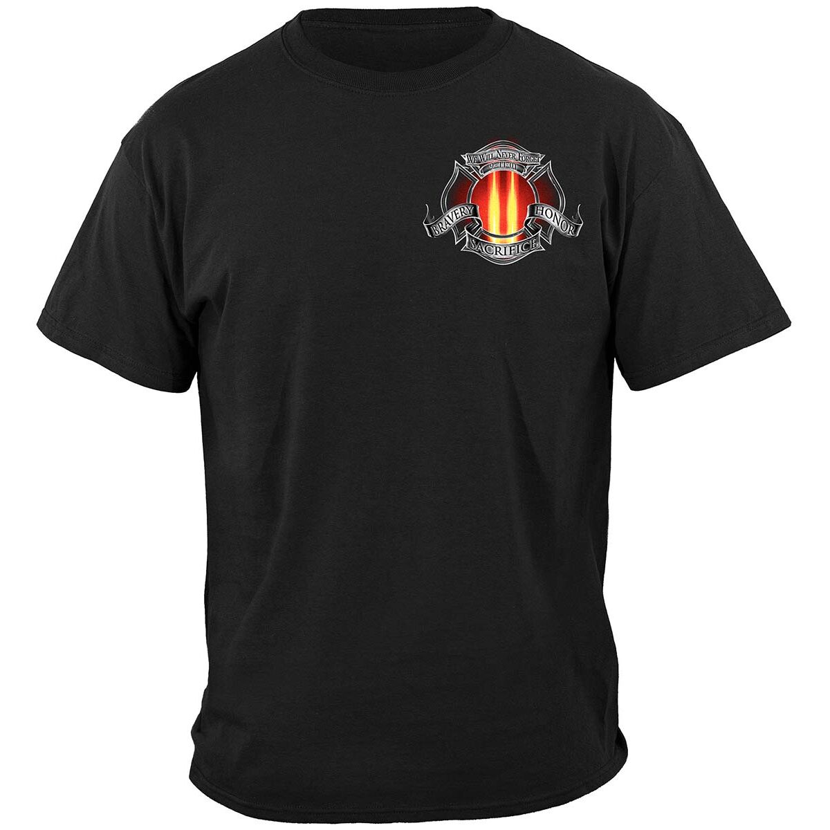 Commemorative 9-11 Never Forget Fire Department T-shirt