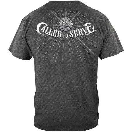 Called to Serve Firefighter T-shirt - Charcoal