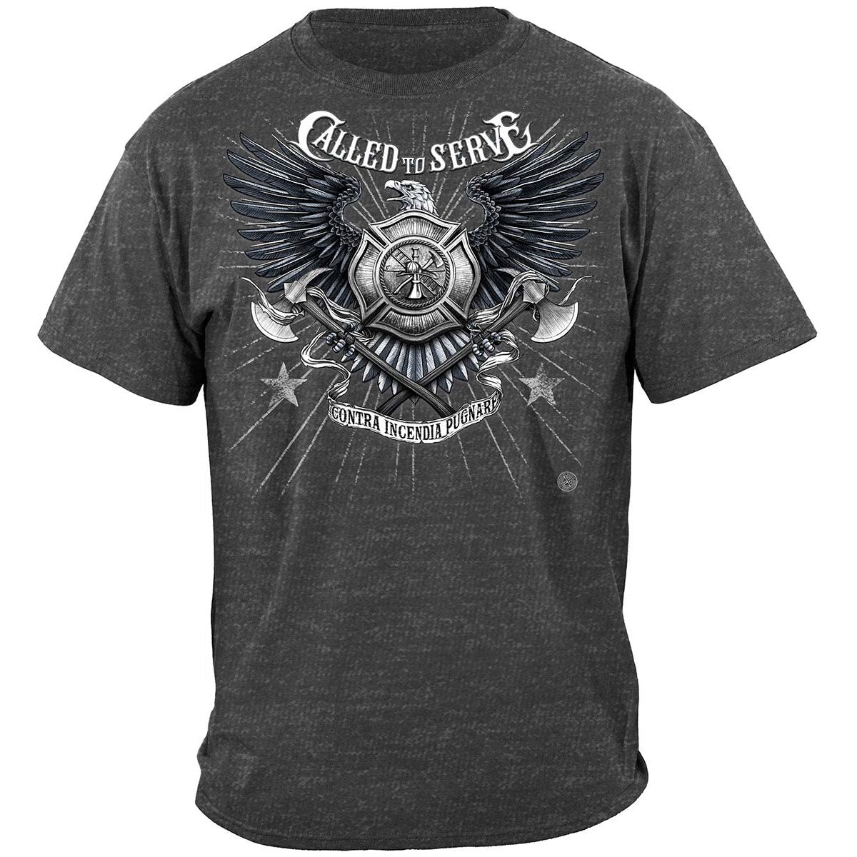 Called to Serve Firefighter T-shirt - Charcoal