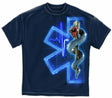 Electric Blue Star of Life EMS T-Shirt