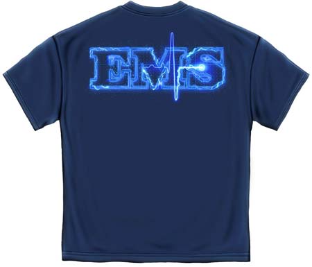 Electric Blue Star of Life EMS T-Shirt