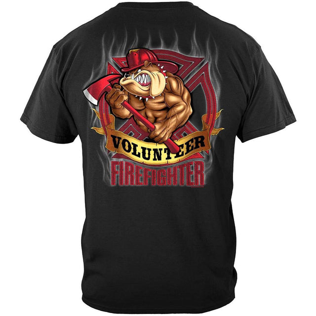 Volunteer Firefighter Bulldog T-shirt