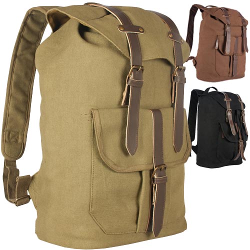 Madridian 17-inch Retro Canvas Backpack